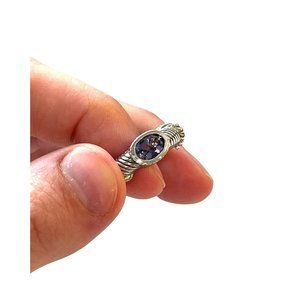 Judith Ripka Iolite Sterling Silver 925 Ring - Size 4.75